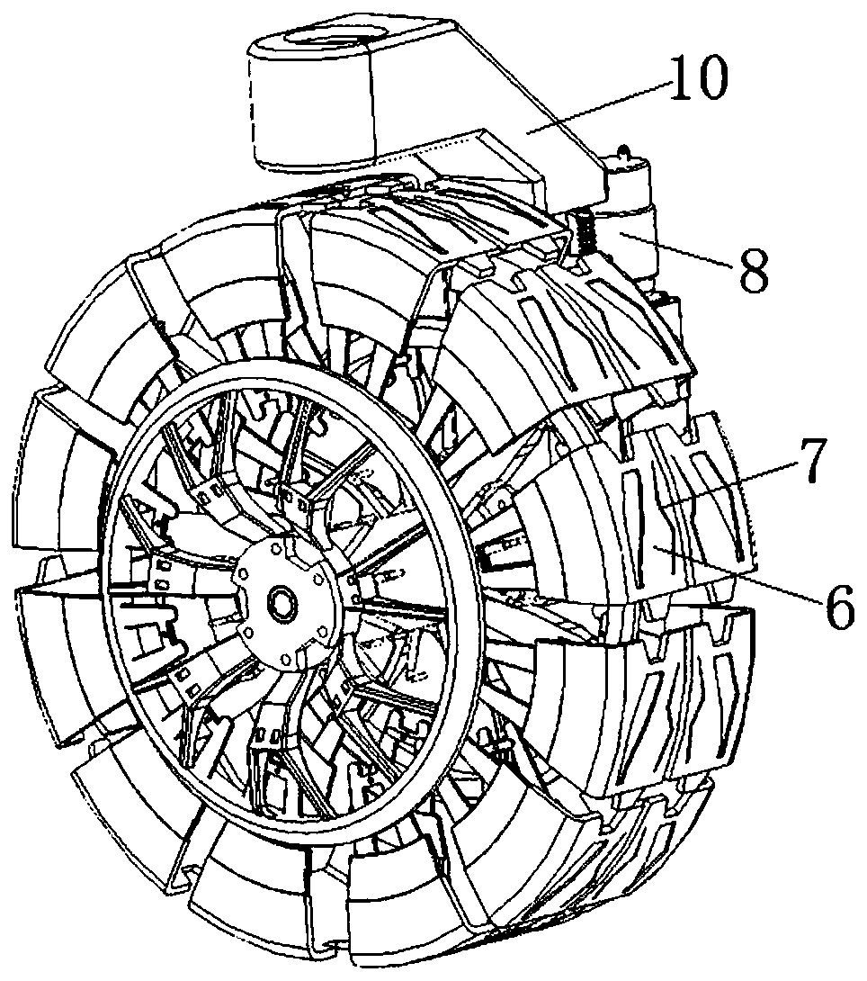 Foldable lunar camp auxiliary building robot