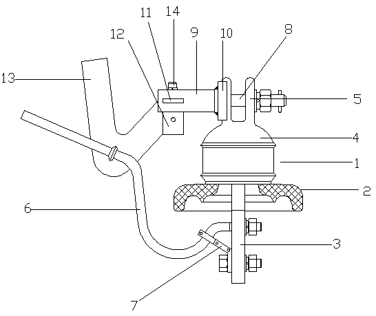 An insulator lightning protection device with adjustable discharge gap