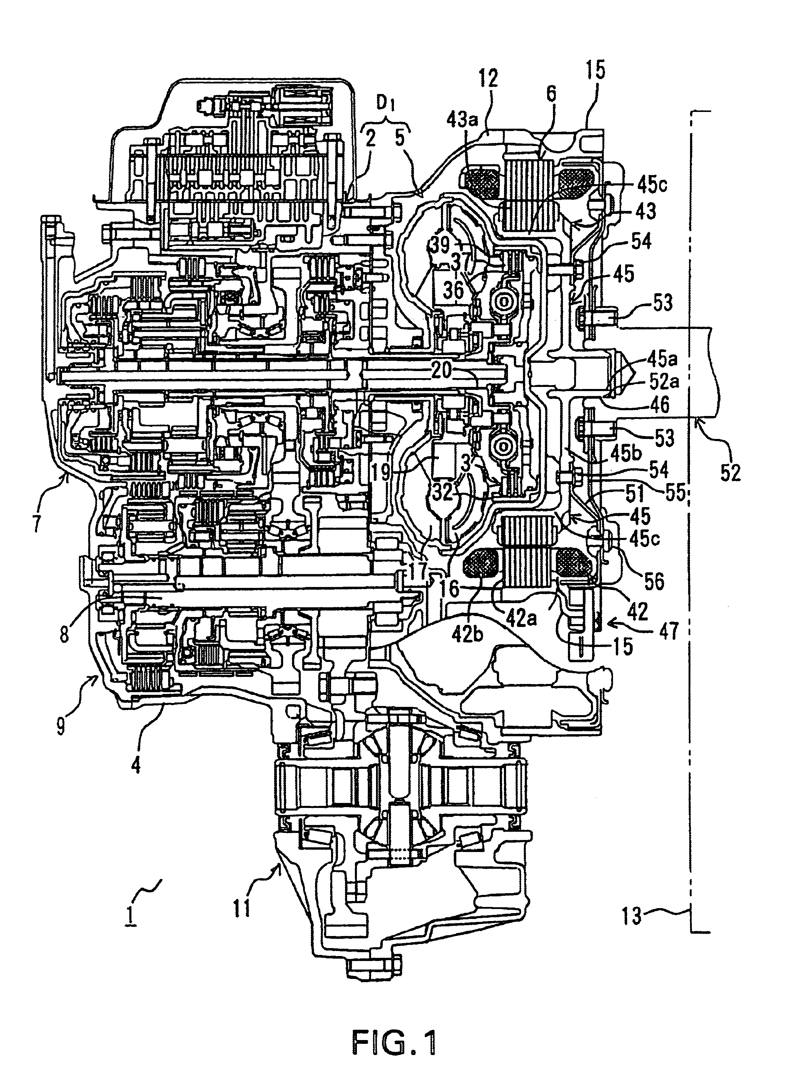 Hybrid vehicle driving device