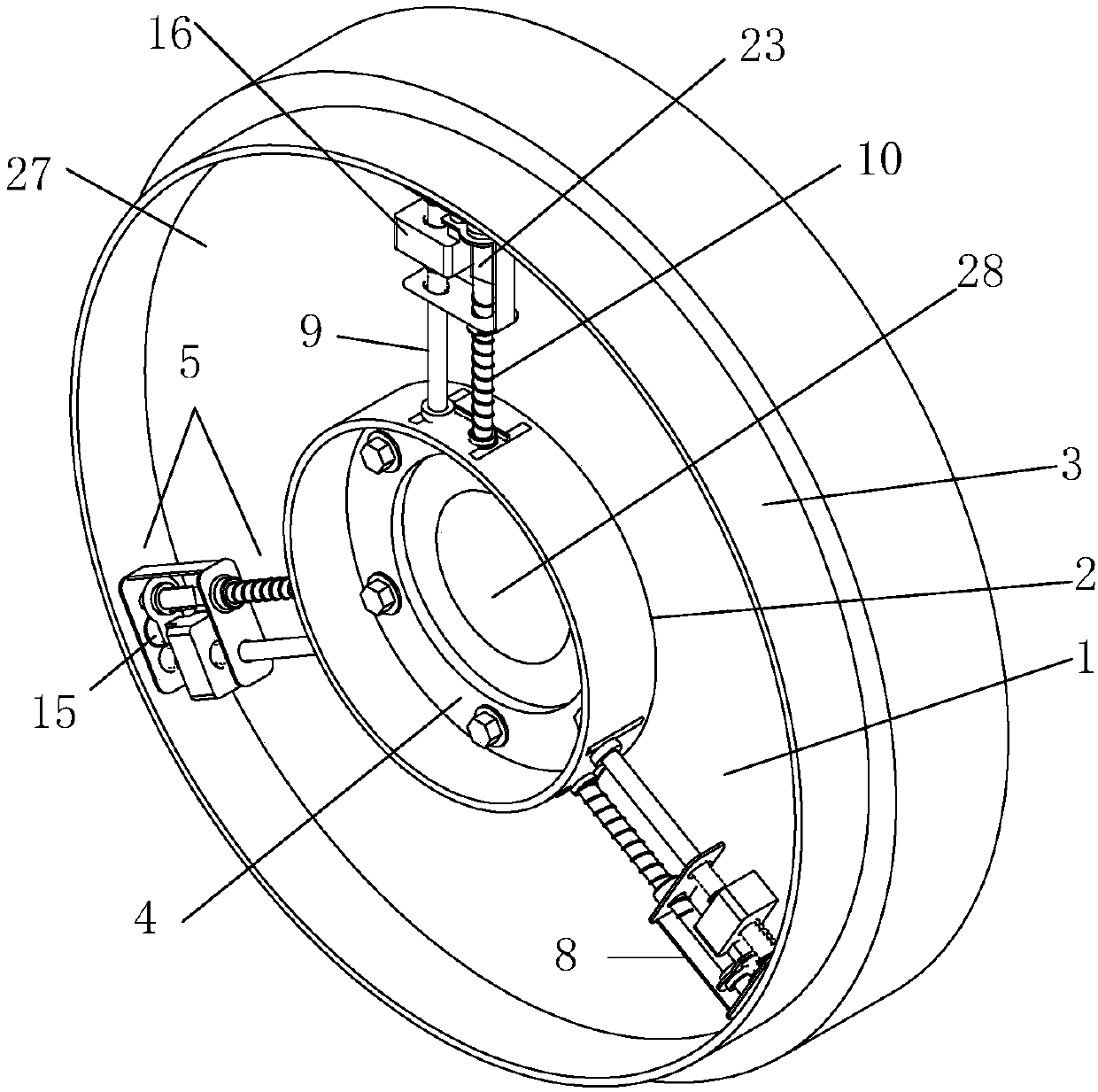 Grinding wheel balance vibration-absorbing device based on EAP (electroactive polymer) driving and grinding wheel balance vibration-absorbing method based on EAP driving