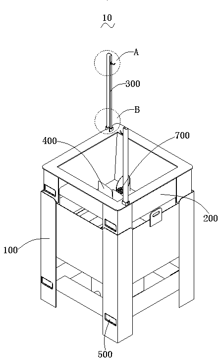 Ton bag unpacking device