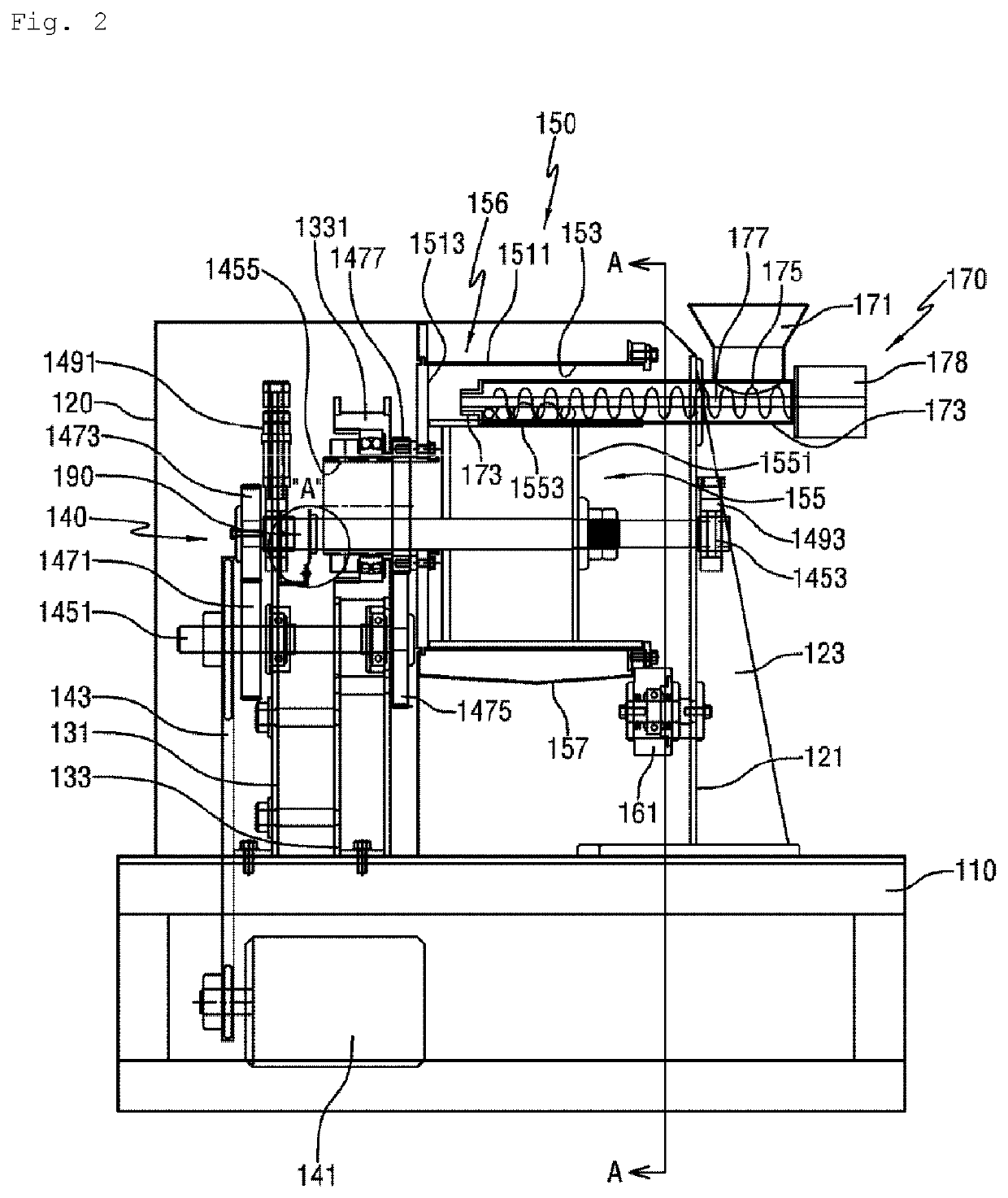 High-capacity juicing machine