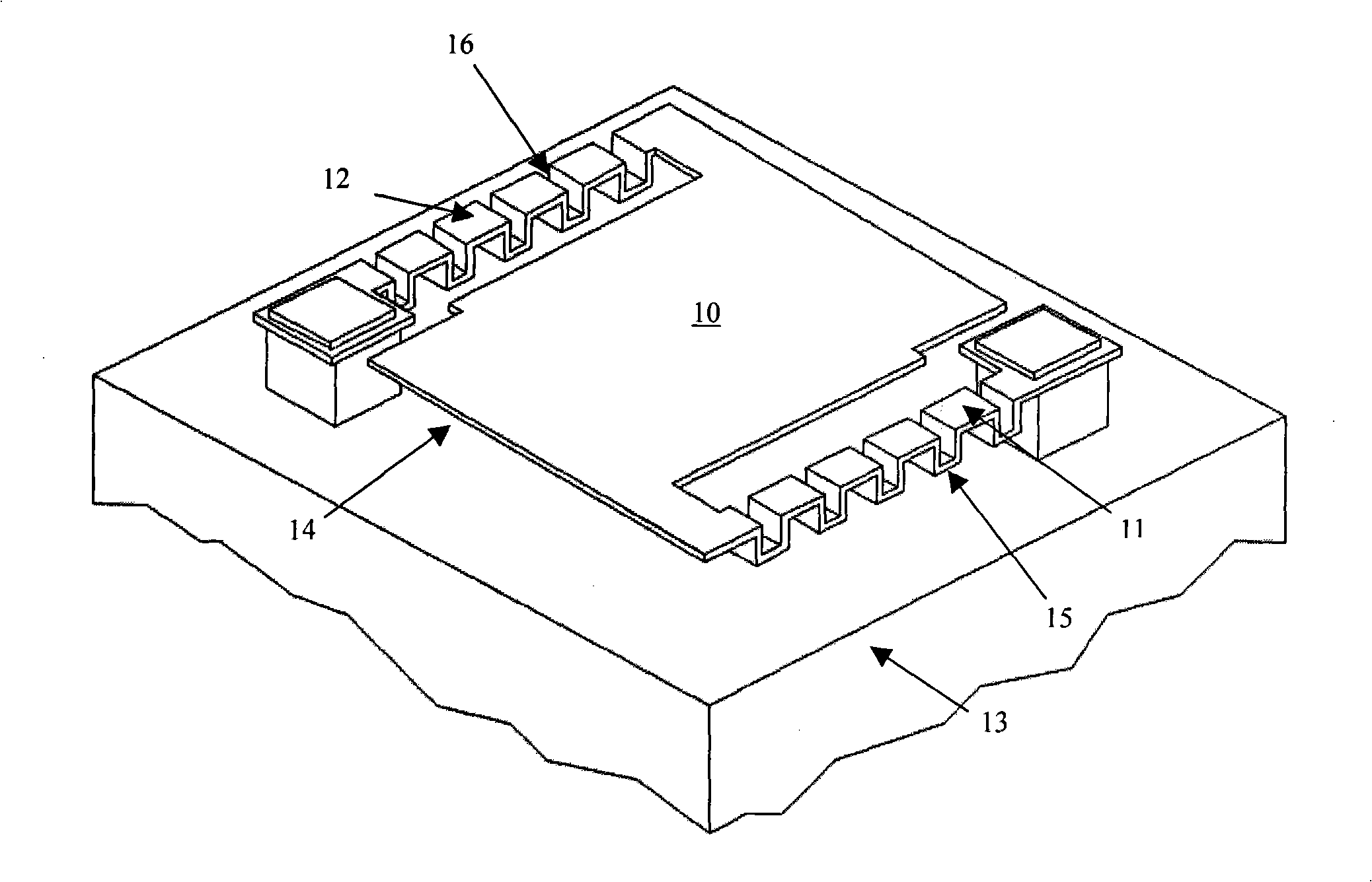 Thermal isolation micro-bridge structure and processing method thereof