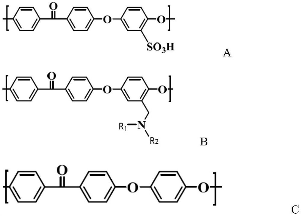 Amphoteric polyether-ether-ketone organic matter and preparation method thereof, amphoteric polyether-ether-ketone ion exchange membrane and iron-chromium redox flow battery