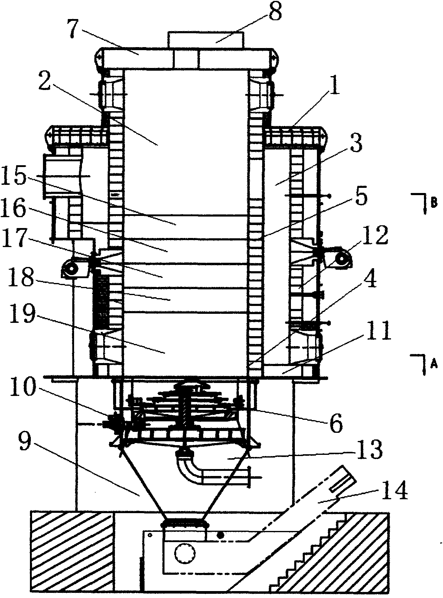 Vertical shaft multiple incinerator for refuse pyrolysis, gasification and fusion