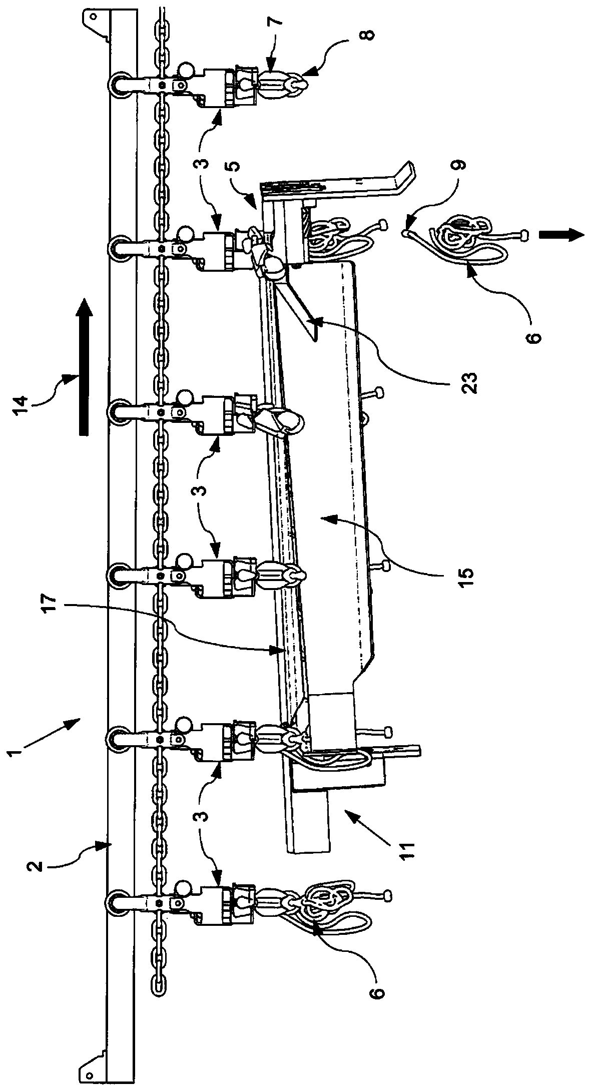 Intestines processing system and method for processing an intestines package