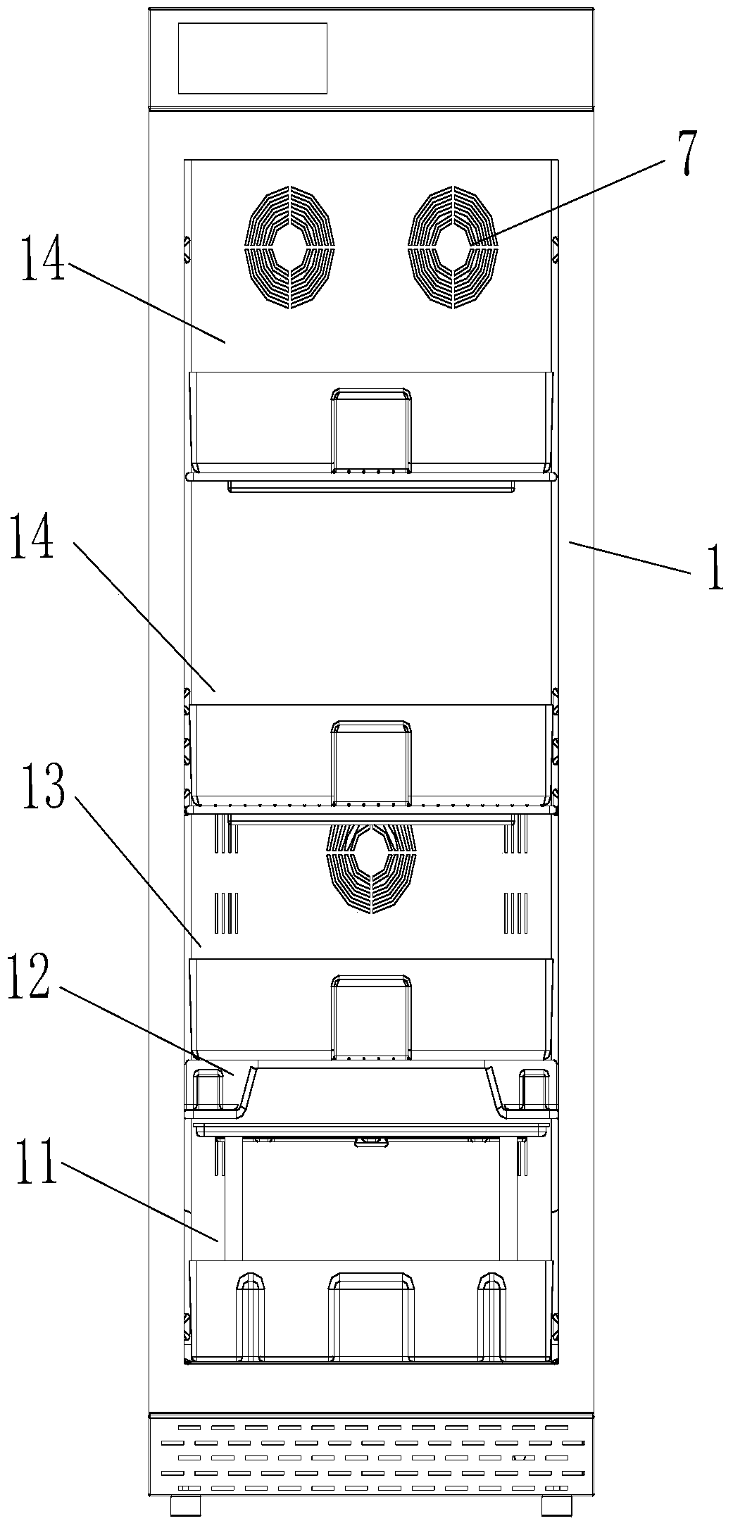 A kind of vertical farm planting cabinet and control method thereof for family