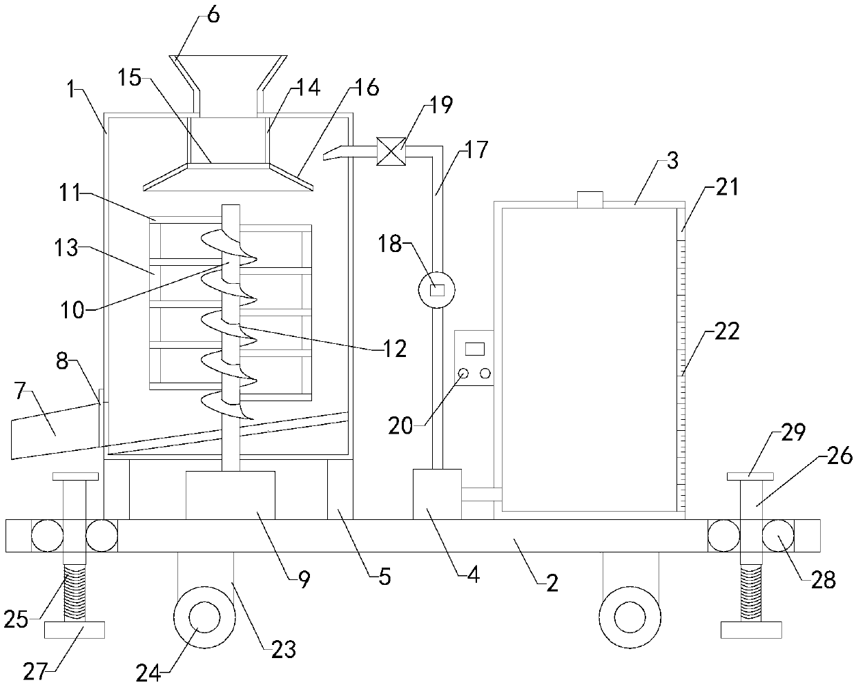 Concrete mixing device