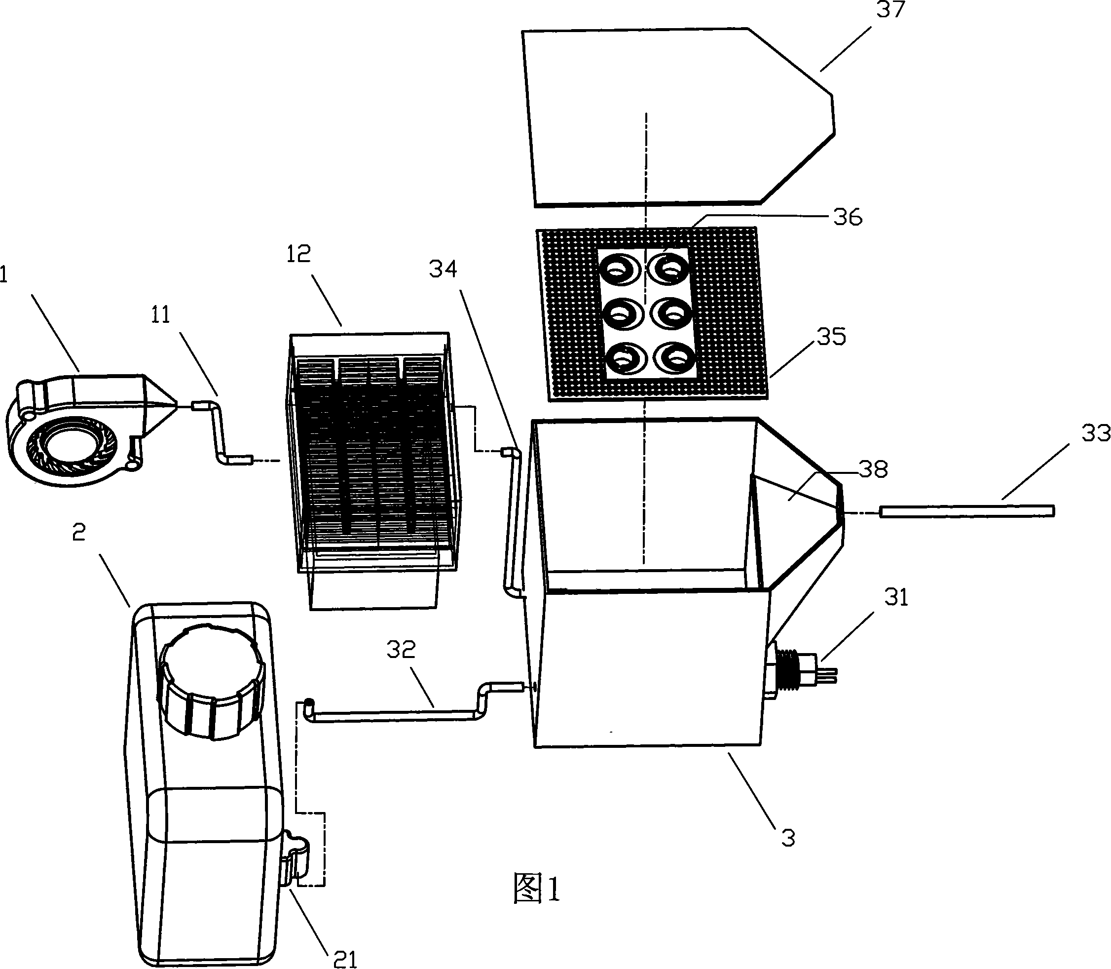 Water combustion-supporting equipment for automobile