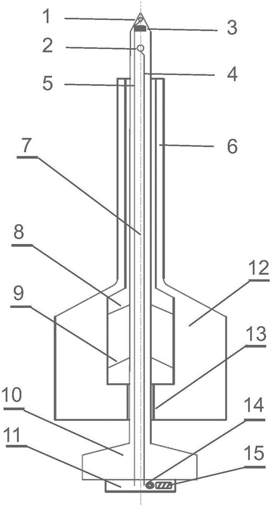 Abdominal wall puncture device for laparoscope based on photo-excitation laser detection positioning