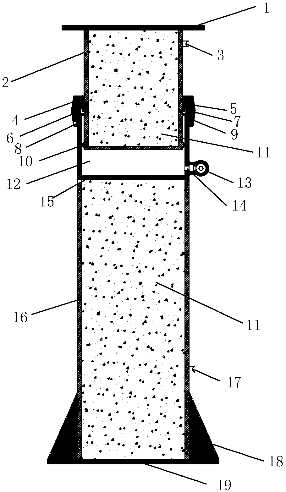 A "steel-concrete-hydraulic" roadside support device and support method for deep roadway