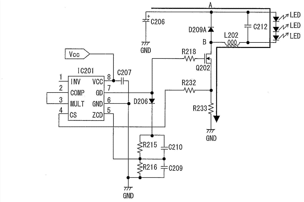 Led drive circuit and led driving method