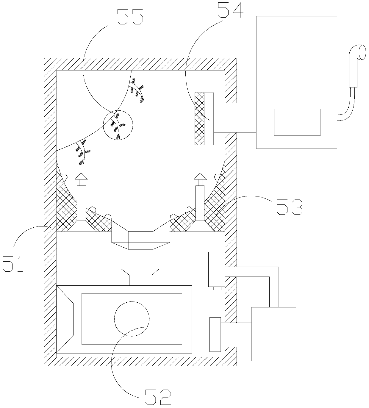 A fuel water heater using straw gasification water vapor repeated reaction