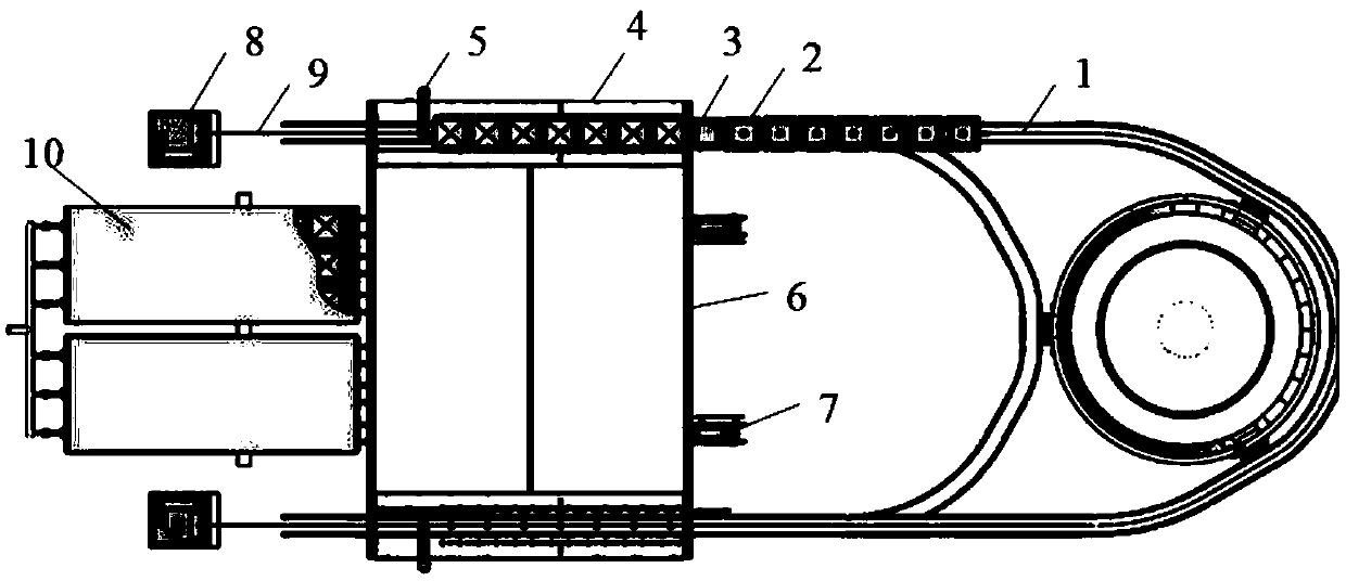 A furnace discharge system for calcium carbide sensible heat power generation