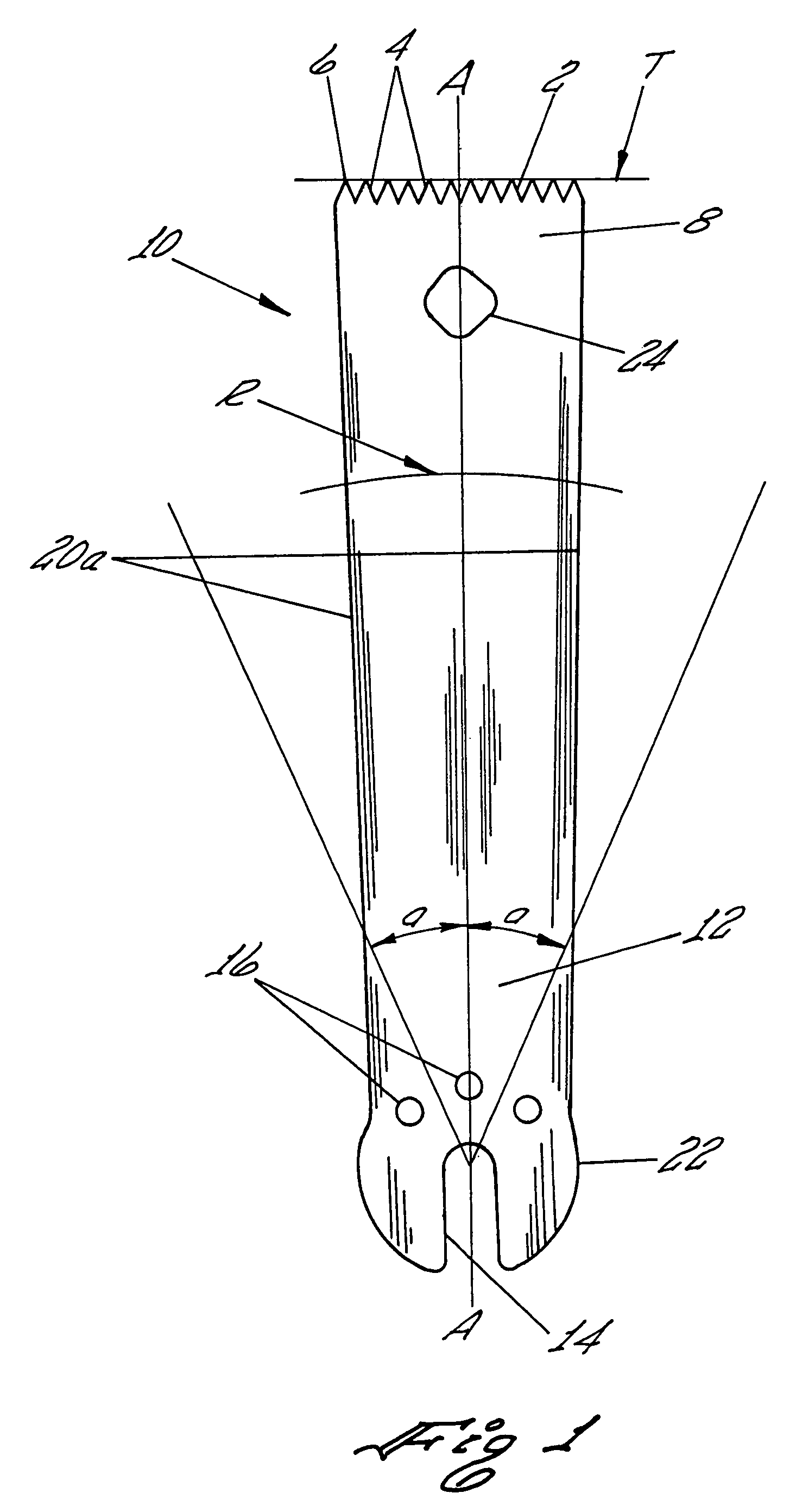 Surgical saw blade having at least one pair of opposed teeth shaped as right triangles