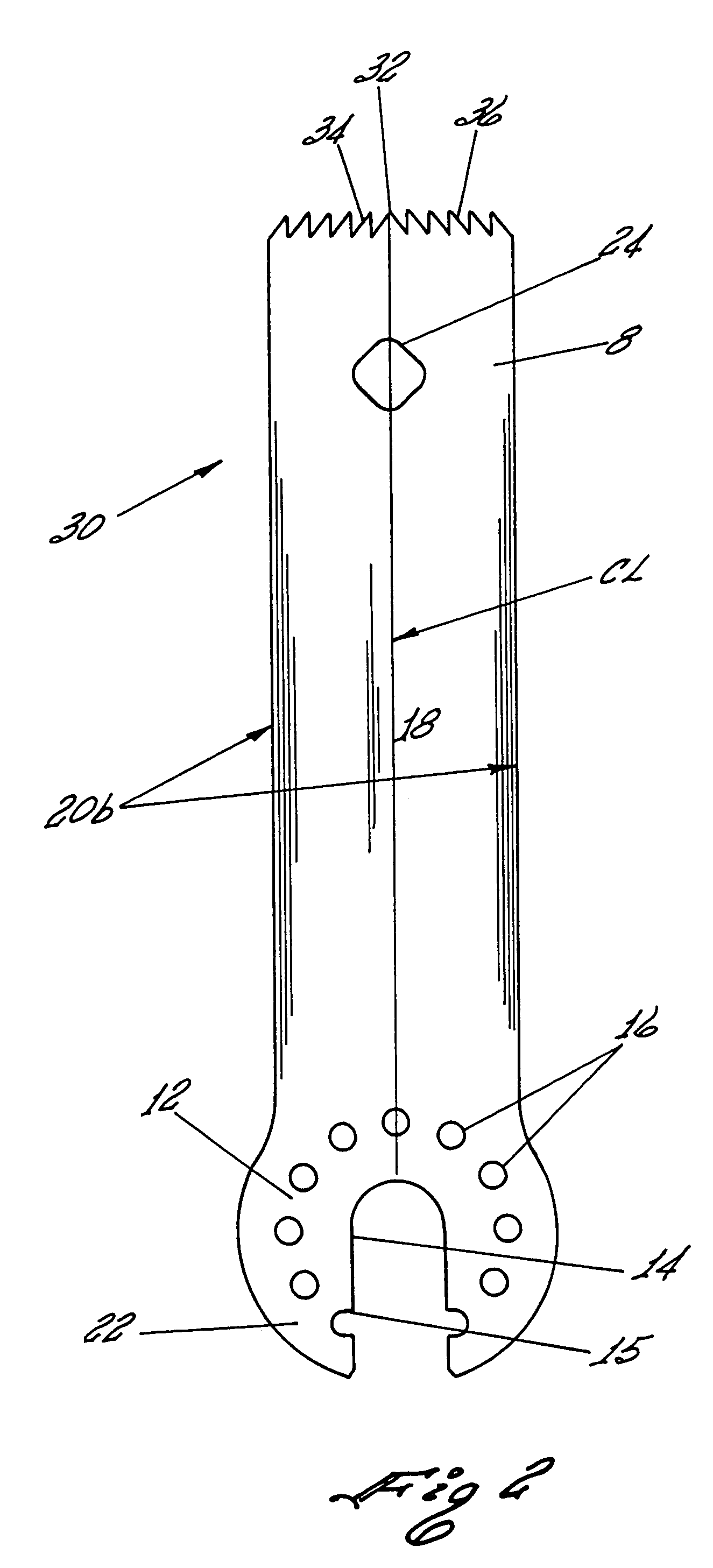 Surgical saw blade having at least one pair of opposed teeth shaped as right triangles