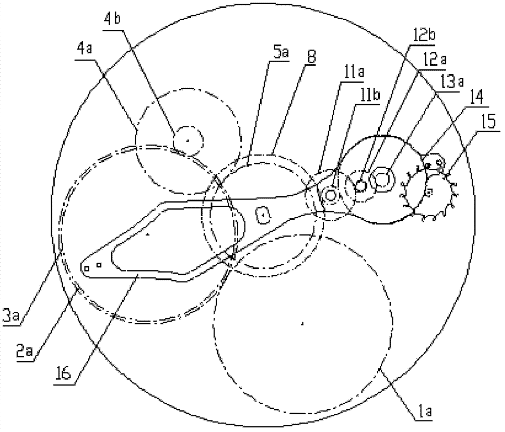 Floating rotation tourbillion mechanical watch