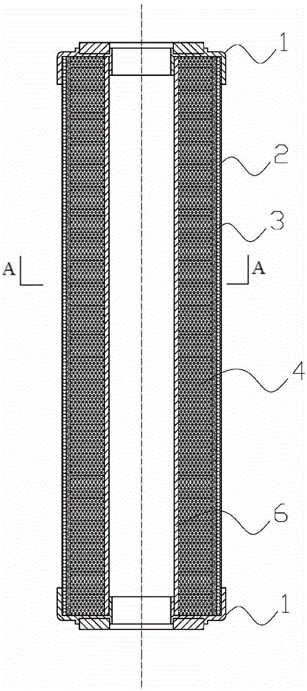 A multi-component alloy mesh water purification material and a water purification filter element made of the same