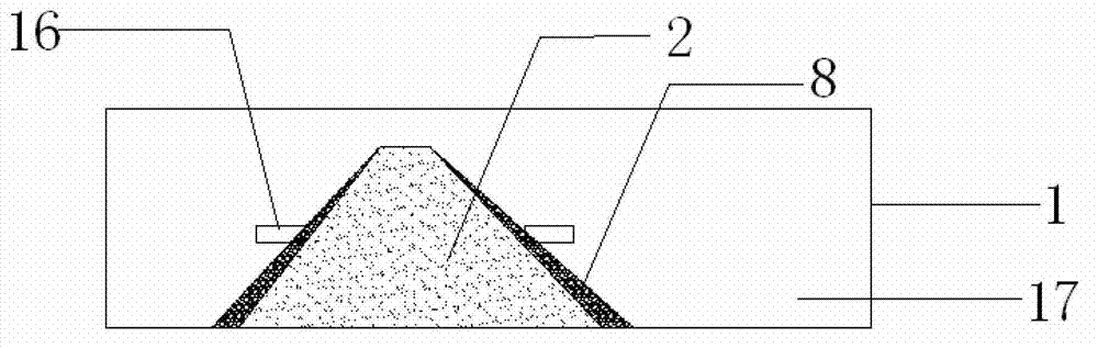 Model test apparatus and test method for monitoring dam saturation line