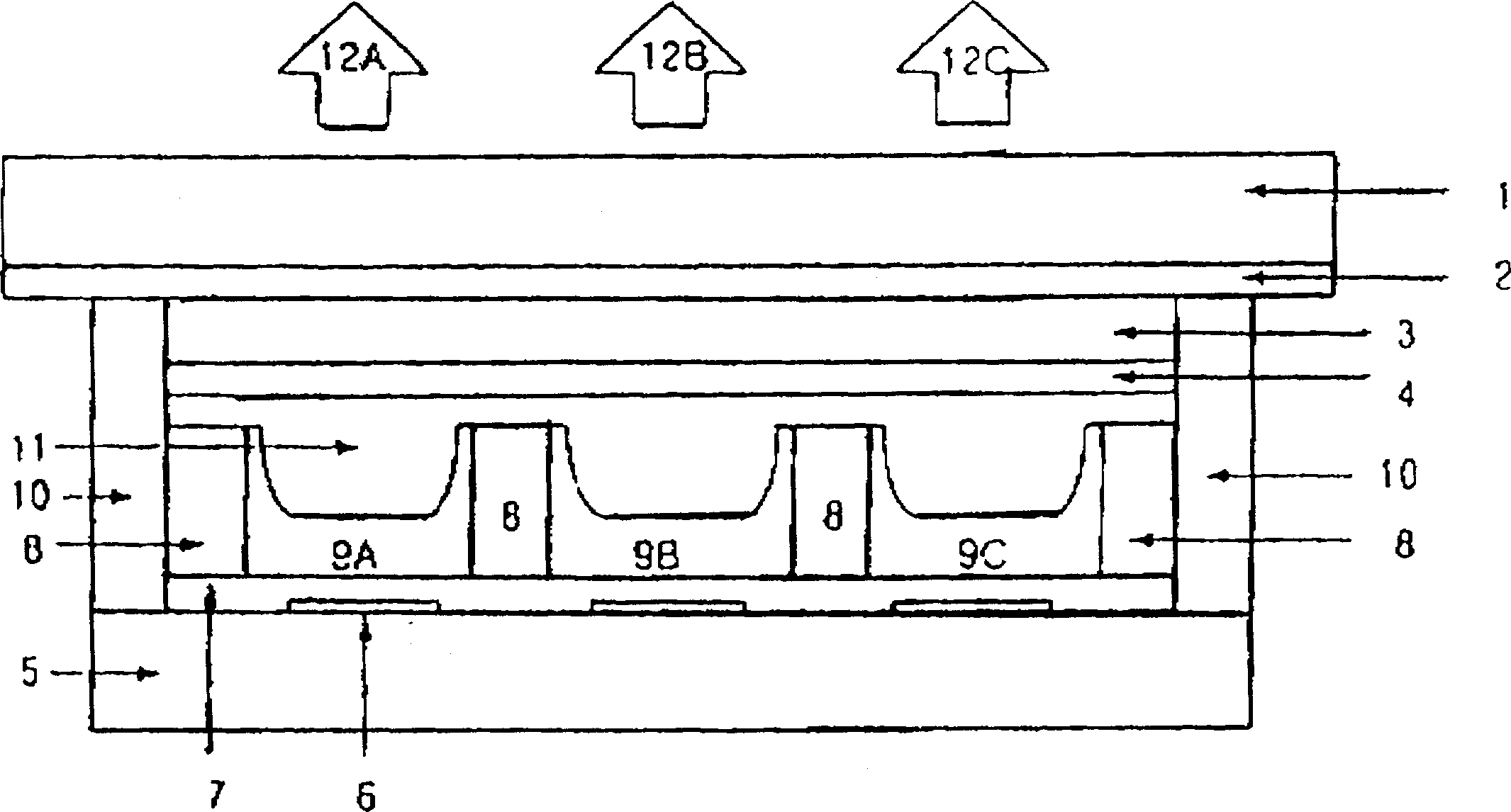 AC drive type plasma display device for electro-optical plate and its manufacturing method