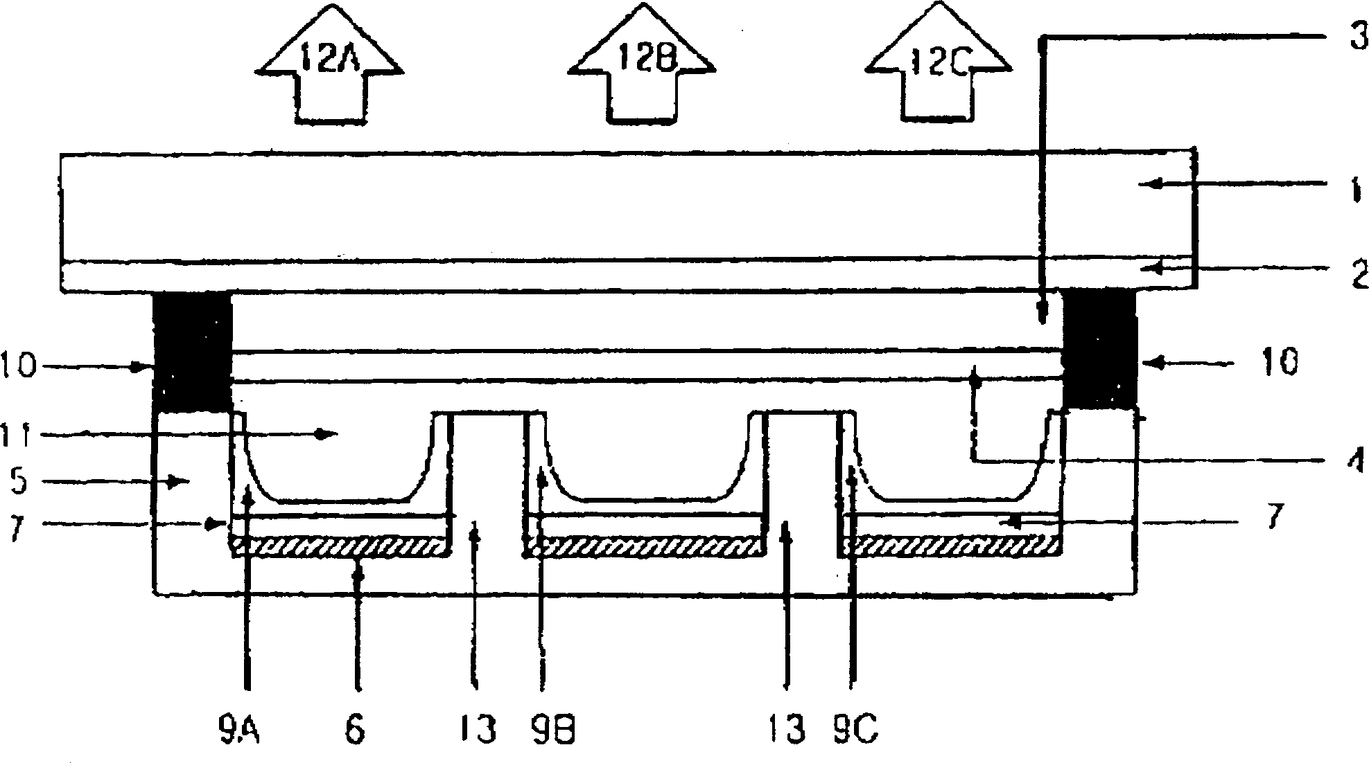 AC drive type plasma display device for electro-optical plate and its manufacturing method