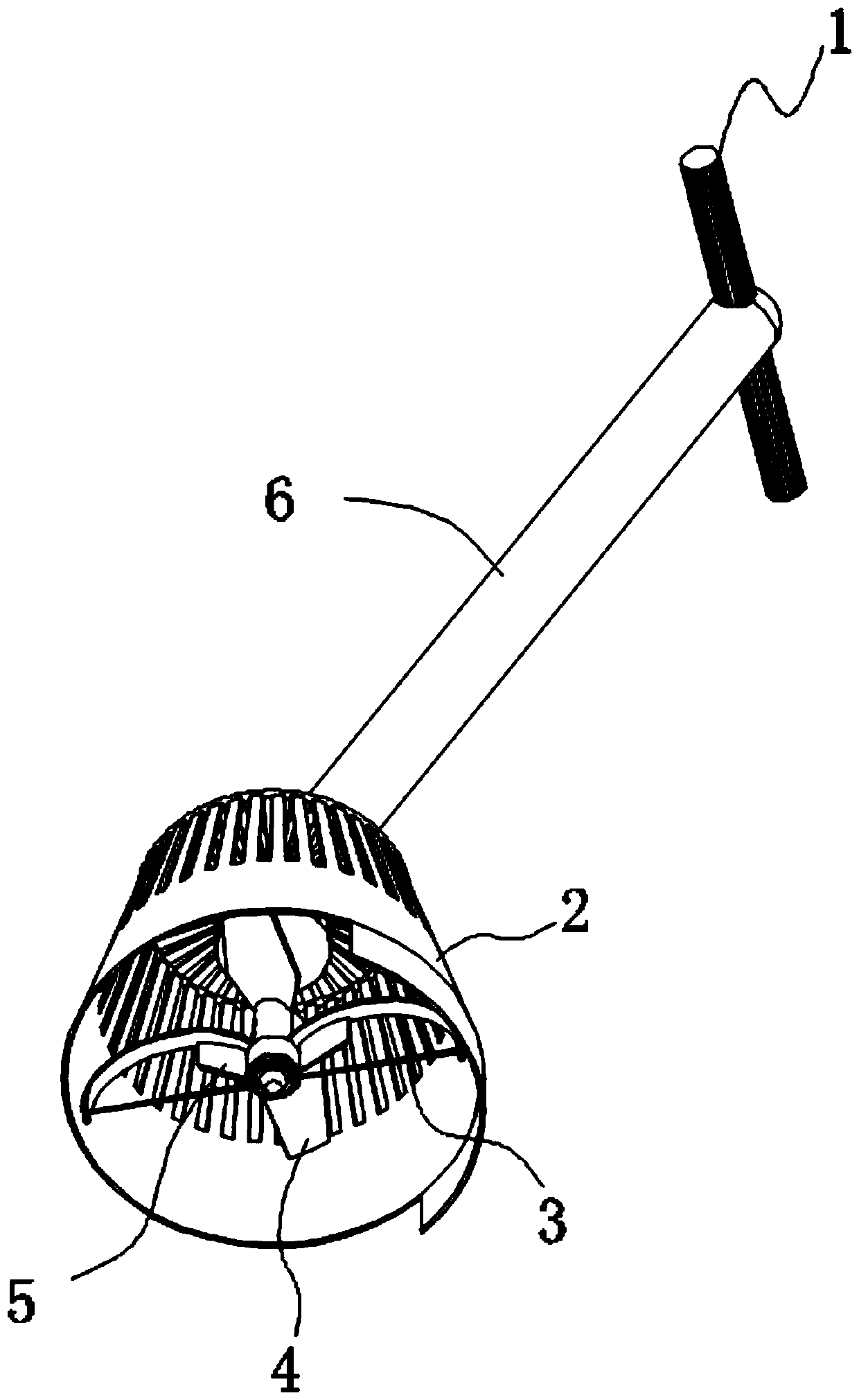 Weed-intertwining-preventing device of garden machinery