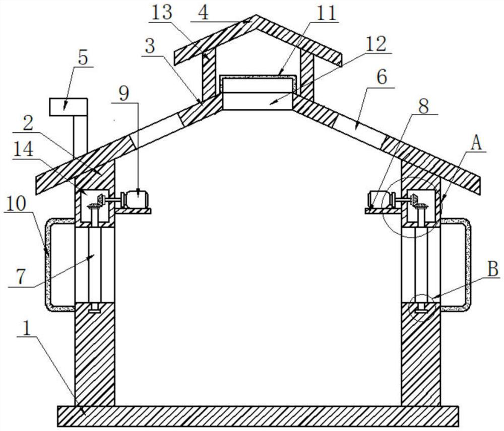 Steel structure plant with ventilation performance