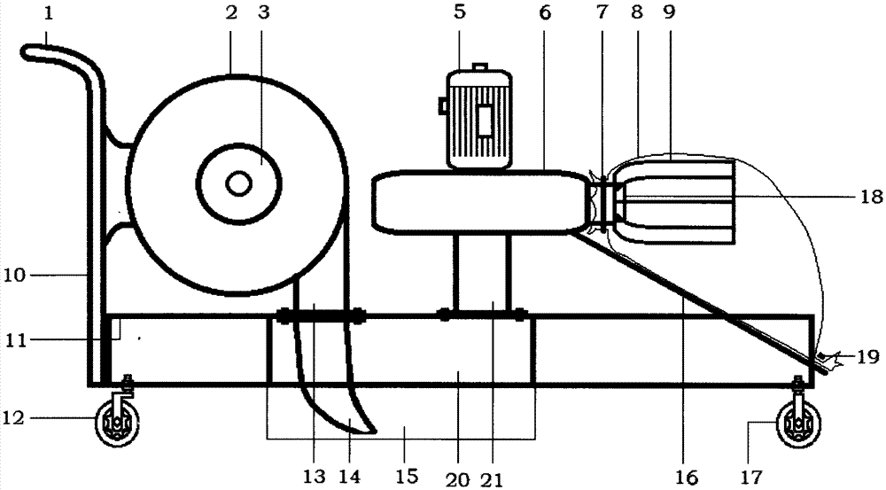 Simple self-suction type dust blower