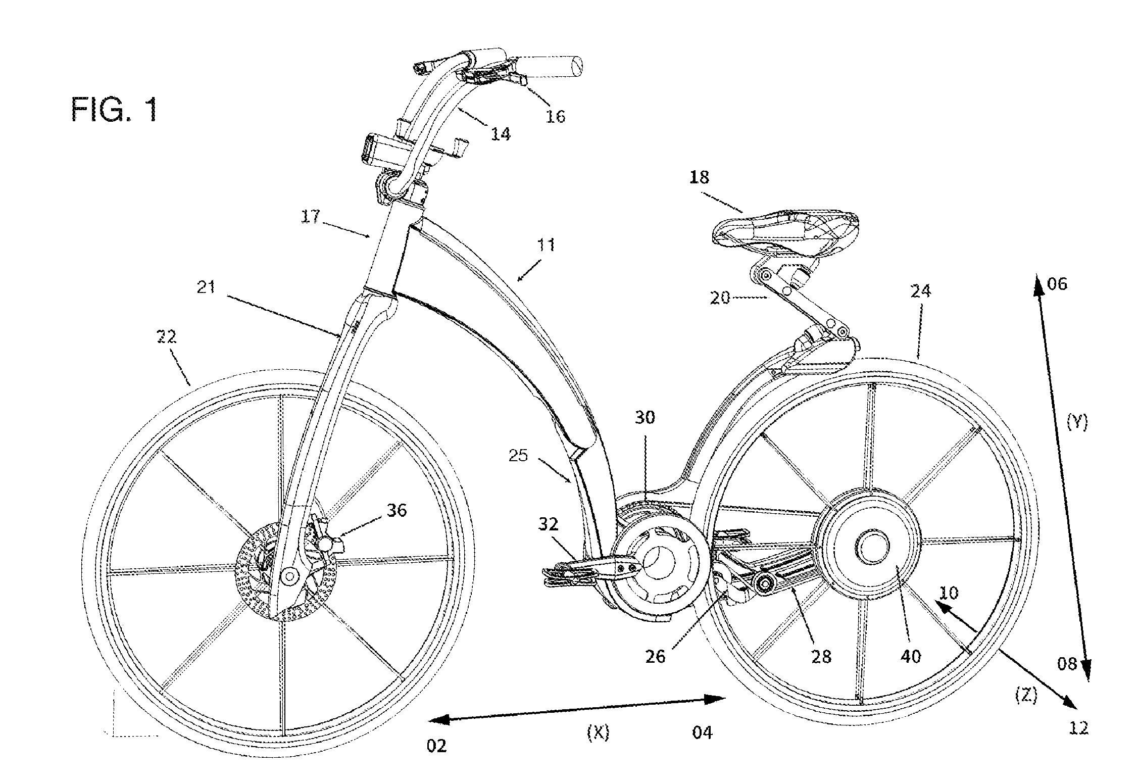 Vertically folding bicycle with locking mechanism