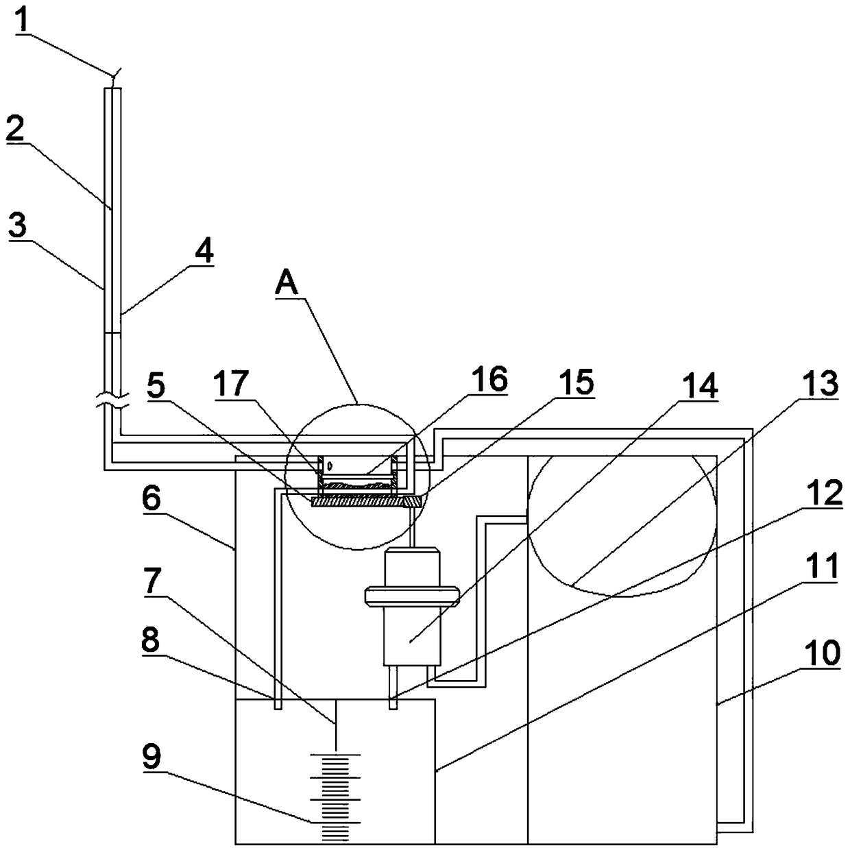 Auxiliary device for treatment of lung abscess