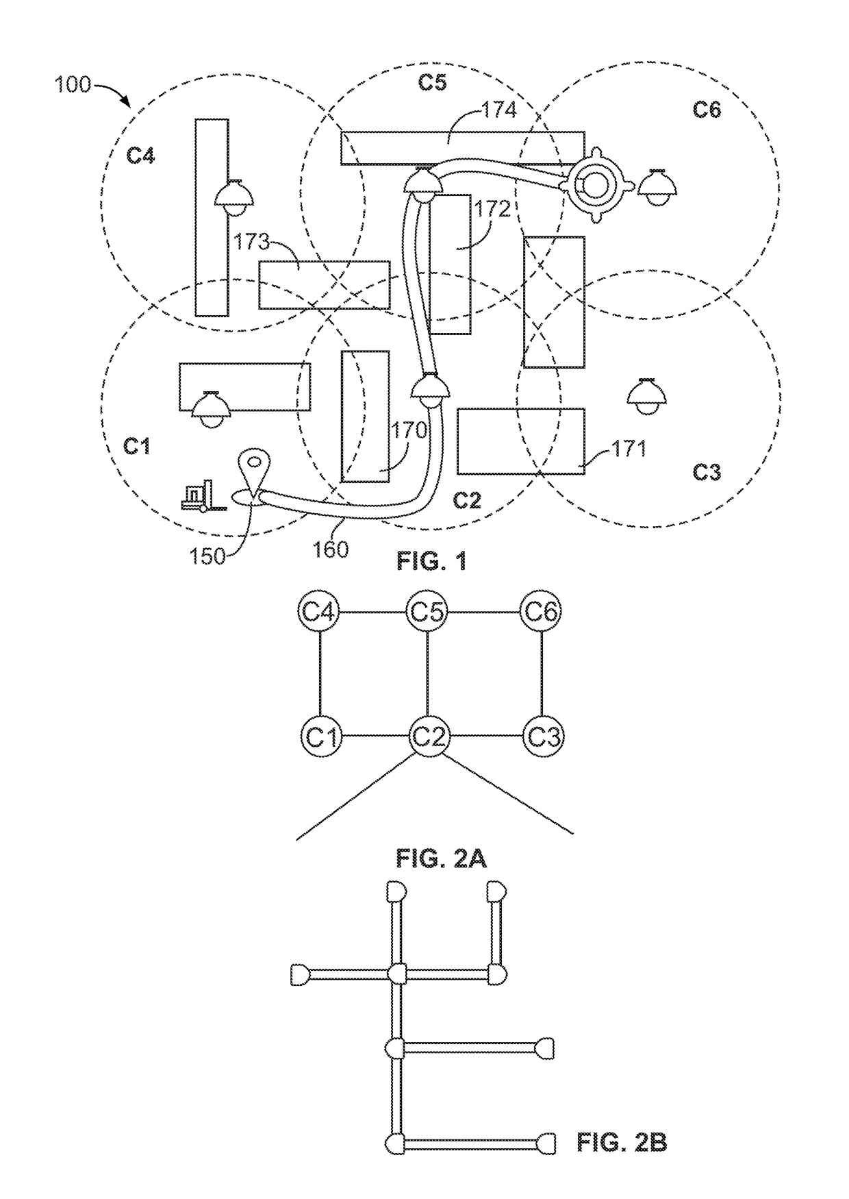 Distributed Celling-Mounted Smart Cameras for Multi-Unmanned Gound Vehicle Routing and Coordination