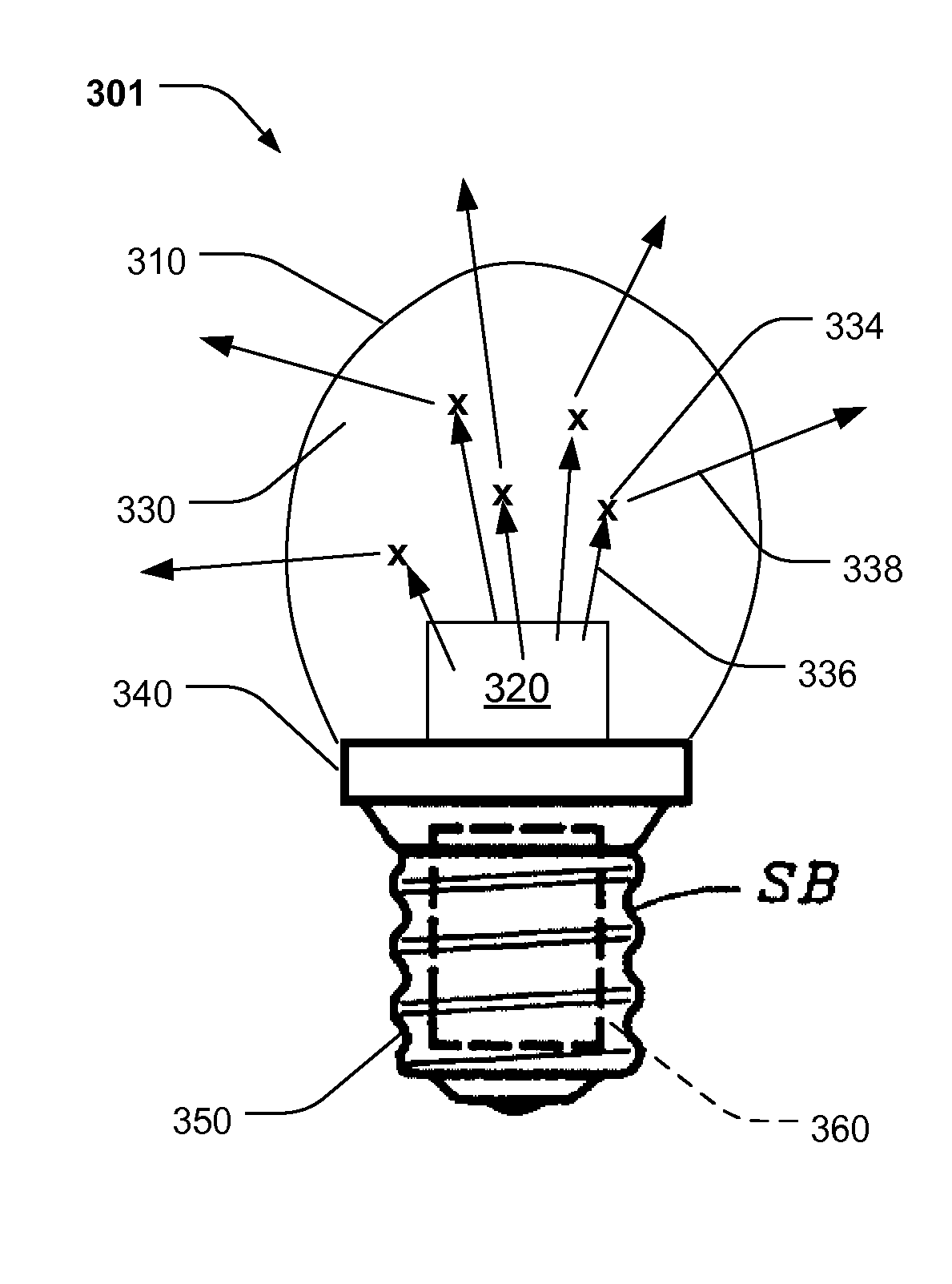 Lighting system using dispersed fluorescence