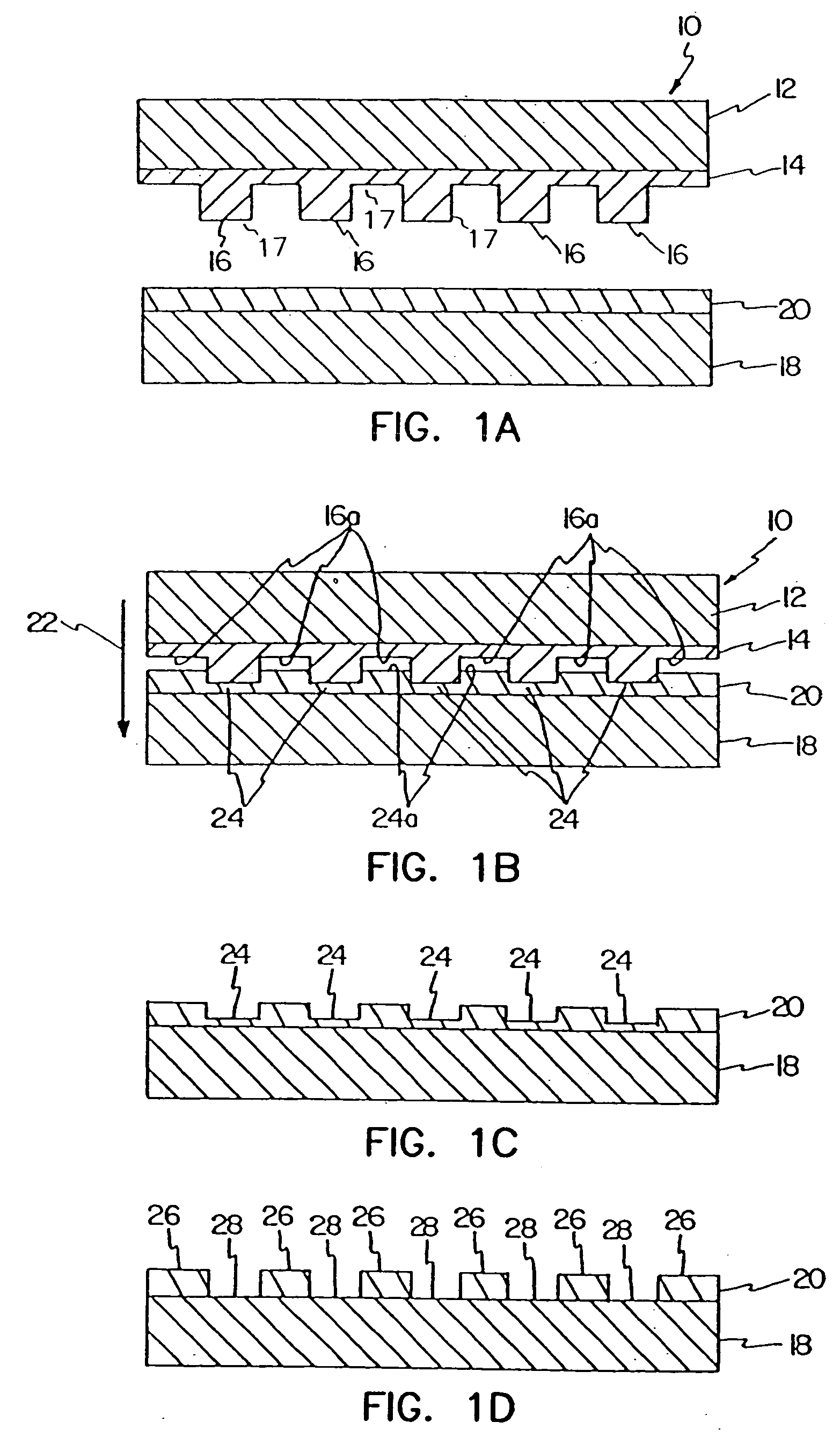 Lithographic method for molding a pattern