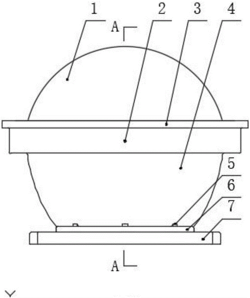 Reflector unit of efficient low-glare LED lamp and monitoring camera fill-in light