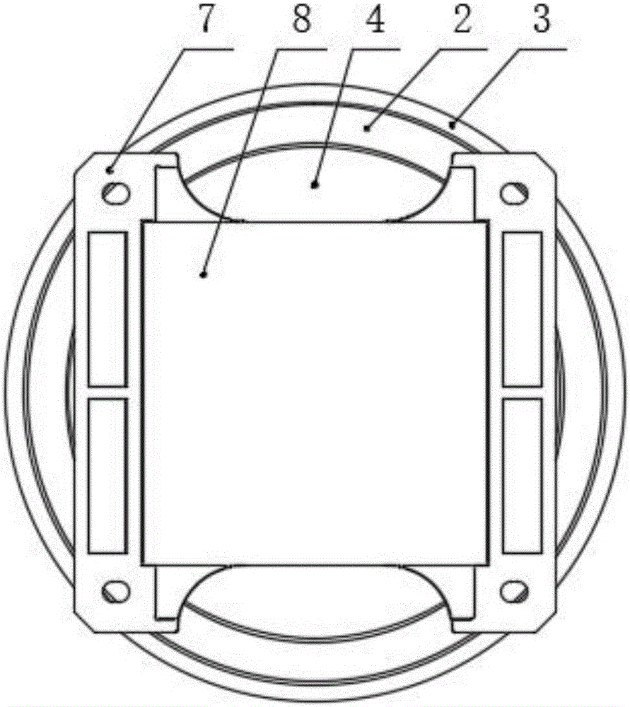 Reflector unit of efficient low-glare LED lamp and monitoring camera fill-in light