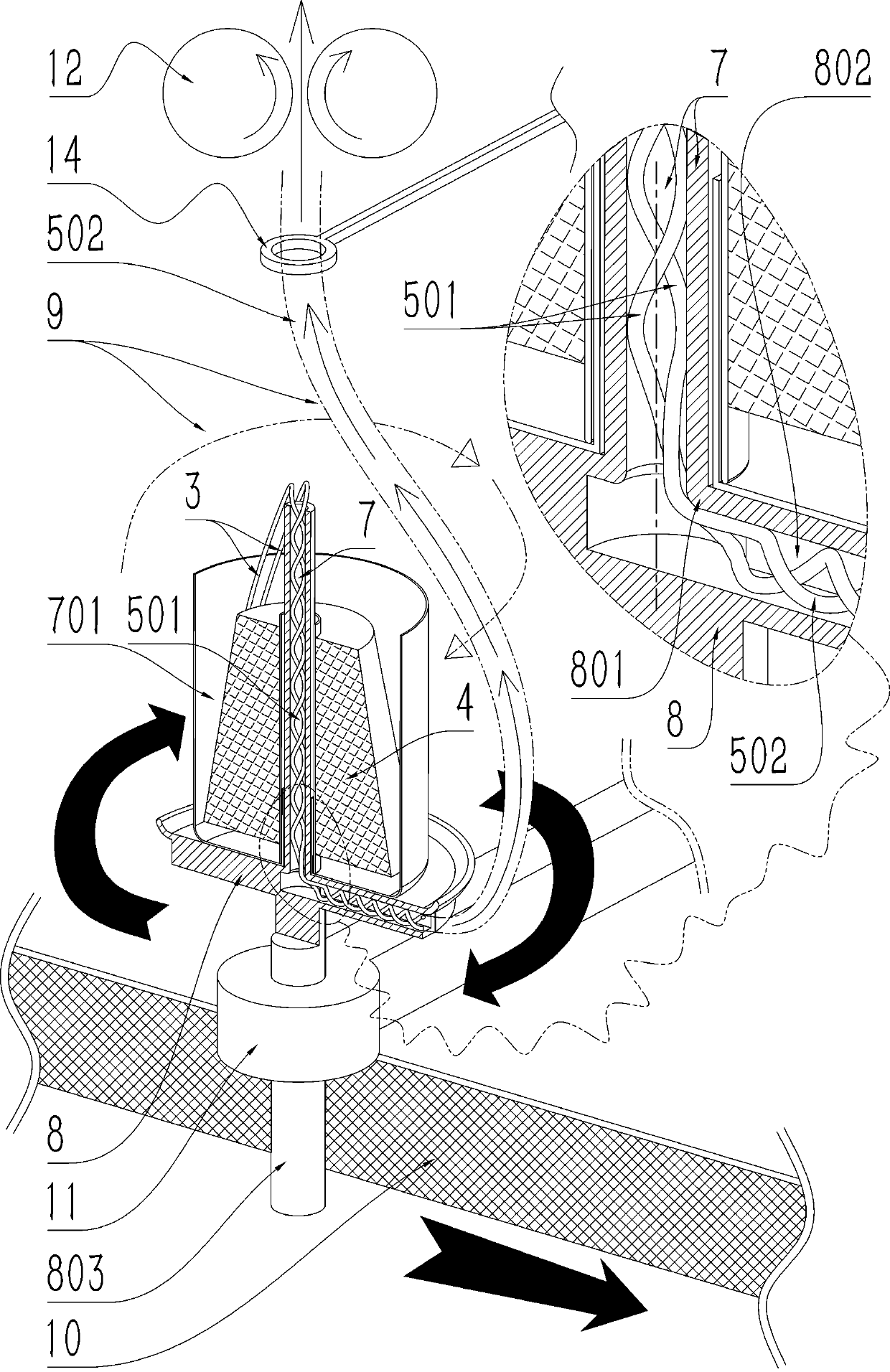 Twisting device and twisting machine using twisting device