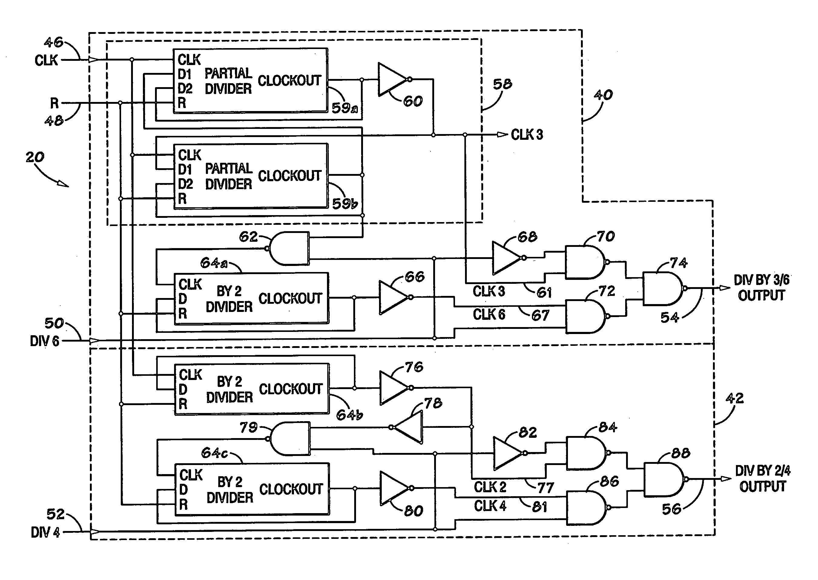 Methods and apparatus for dividing a clock signal