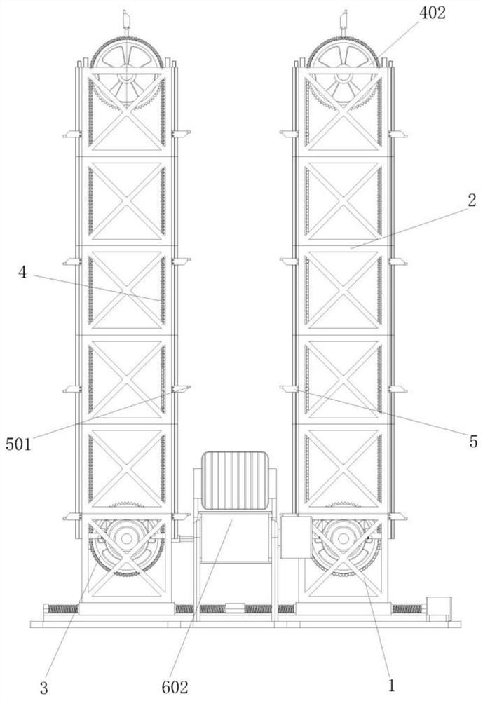 Perpendicular prefabricated member conveying device for assembled building construction