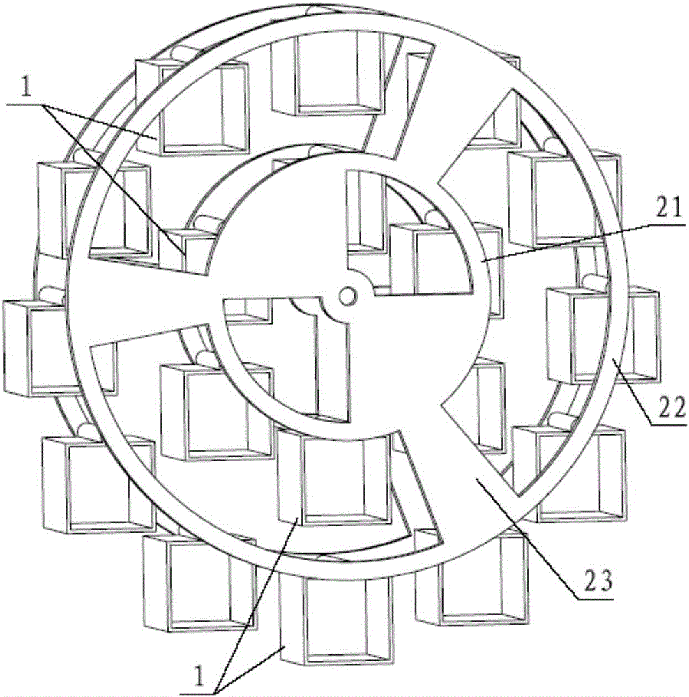 Large article storing and taking device