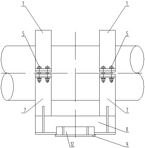 Efficient heat insulation guide pipe bracket