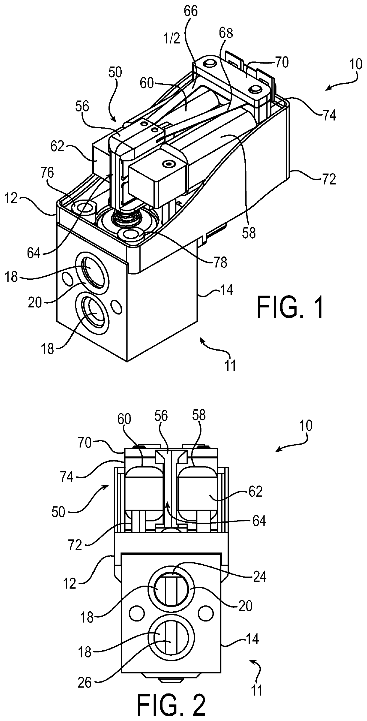 High flow miniature proportional control valve with linear moving magnetic voice coil motor