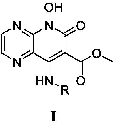 8-amino-7-methyl formate-pyrazine pyridone derivatives and preparation method and use thereof