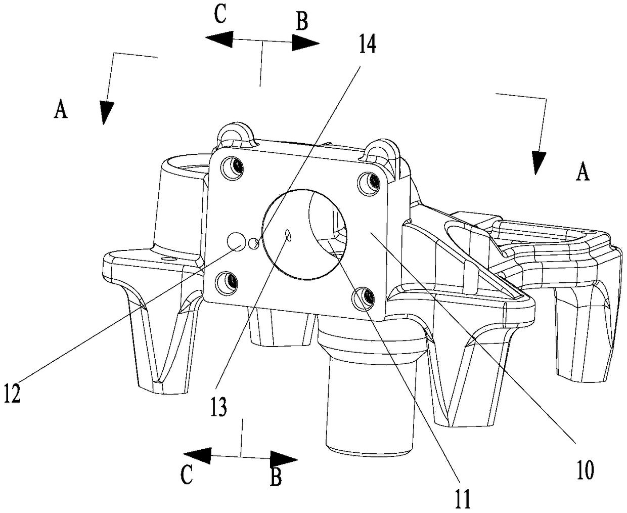 Cylinder base assembly of piston type compressor, piston type compressor and refrigeration system