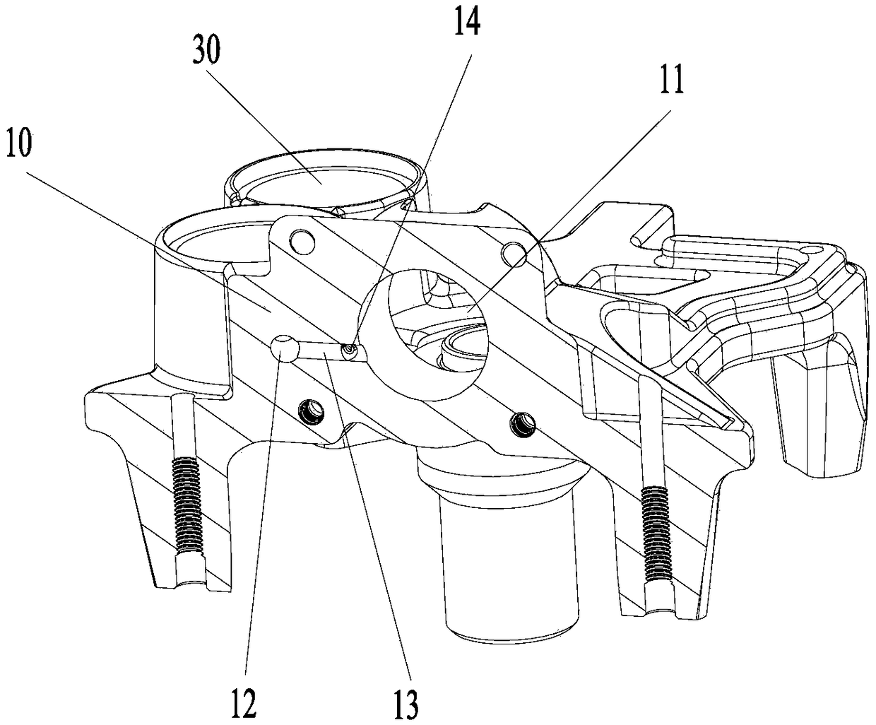 Cylinder base assembly of piston type compressor, piston type compressor and refrigeration system