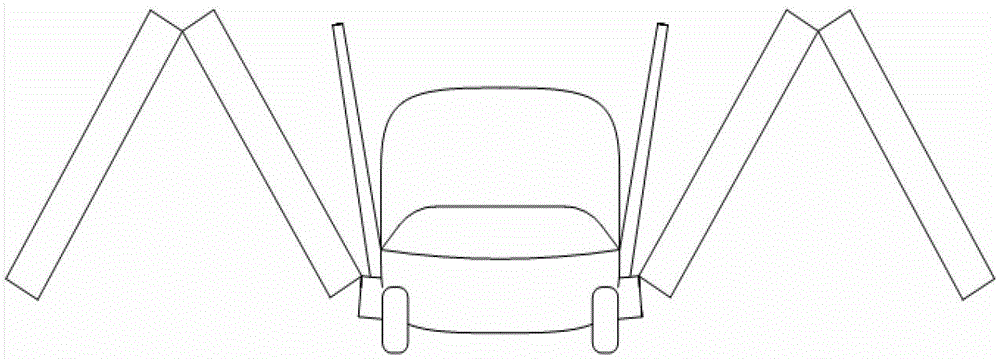 Three-section double folding wing