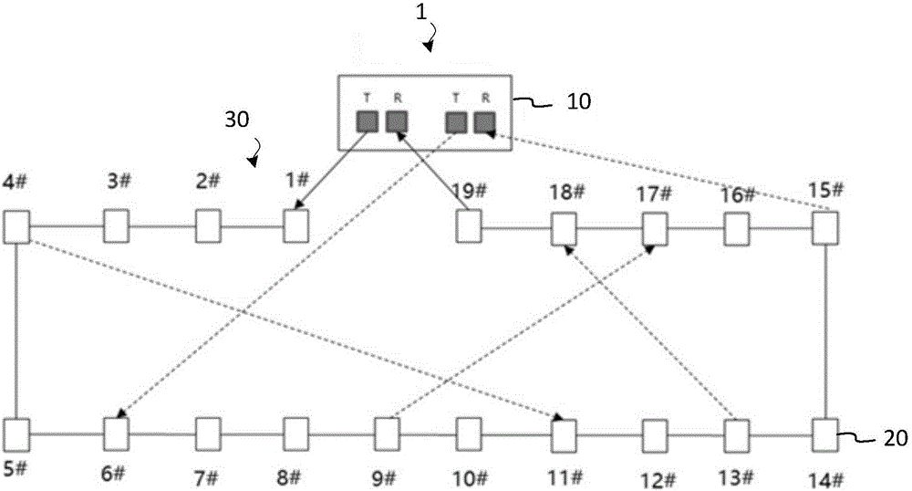 Data collecting device, data sending device and data communication system