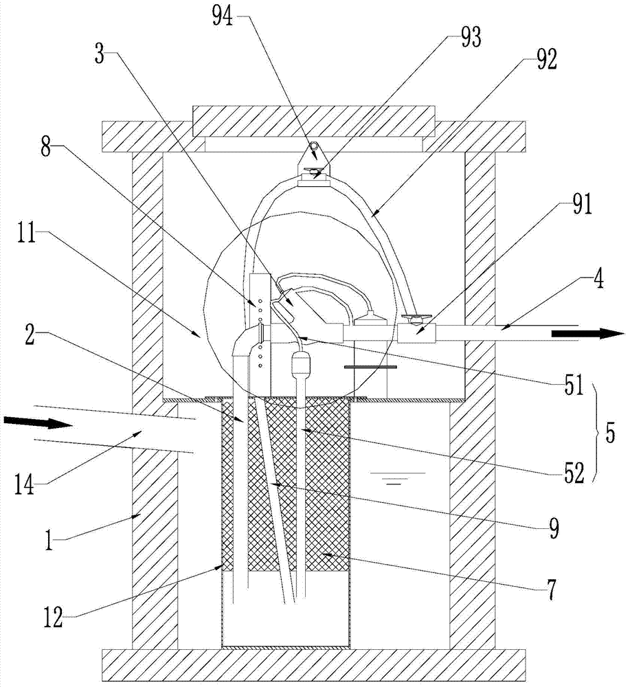 A sewage collection and automatic discharge well