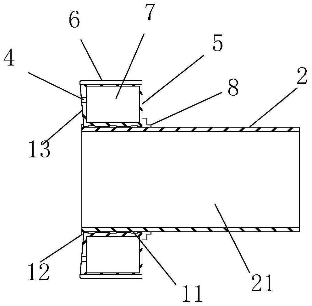 Composite connecting pipe