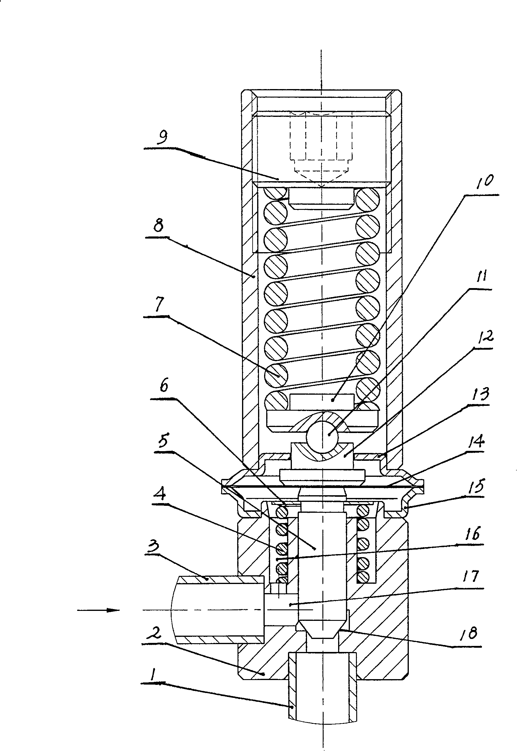 Pressure regulation relief valve for air conditioner