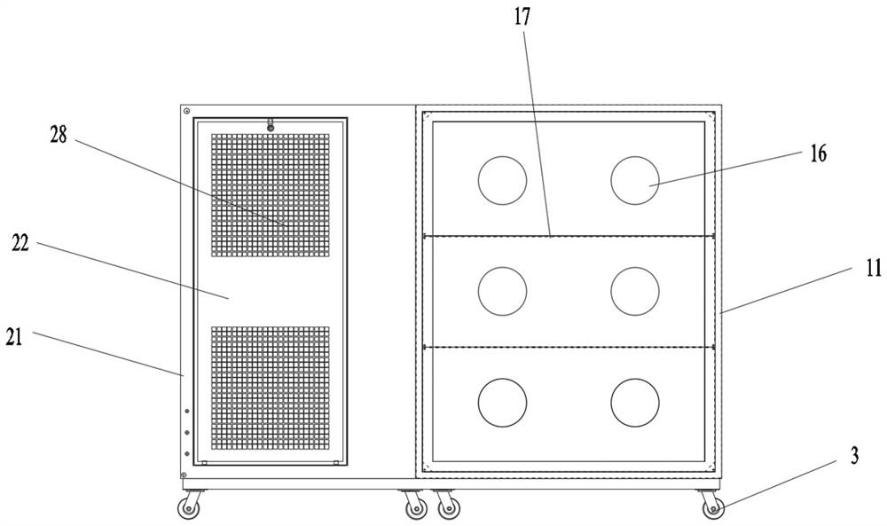 Multifunctional detection cabin system for green decoration and test method thereof